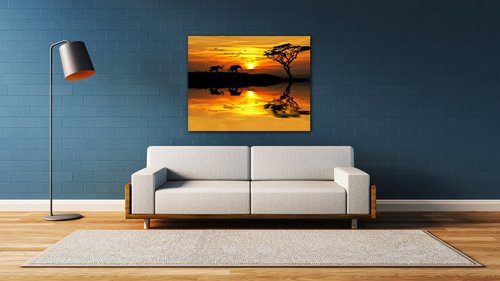 Bild Safari sunset - 90 x 70 cm