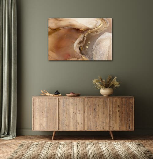 Bild Golden Beige Fluid - 60 x 40 cm