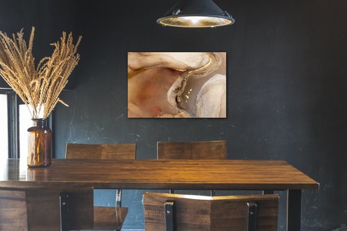 Bild Golden Beige Fluid - 60 x 40 cm