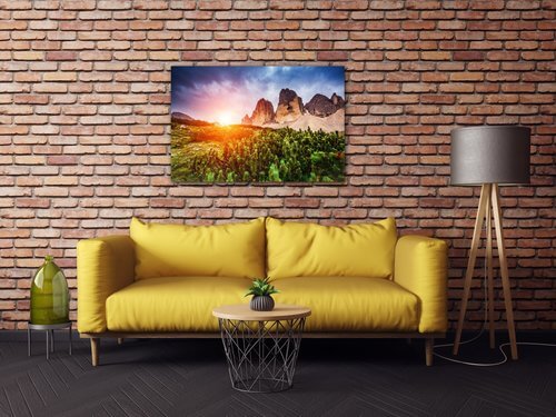 Bild Mountain and forest - 90 x 60 cm