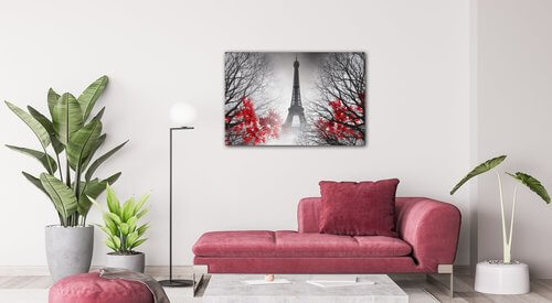 Bild Eiffel tower red details - 60 x 40 cm