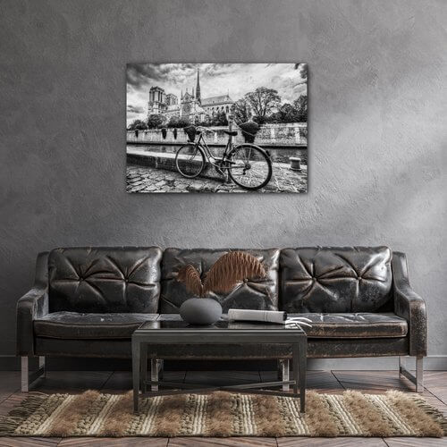 Bild Street with an old bicycle - 70 x 50 cm