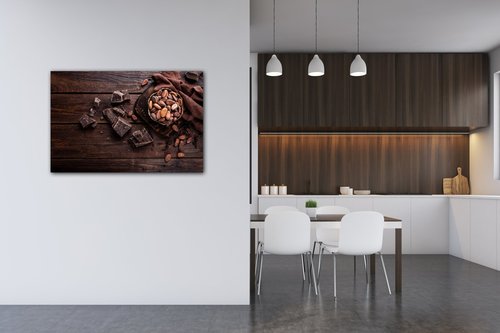 Bild Chocolate on wood - 90 x 60 cm