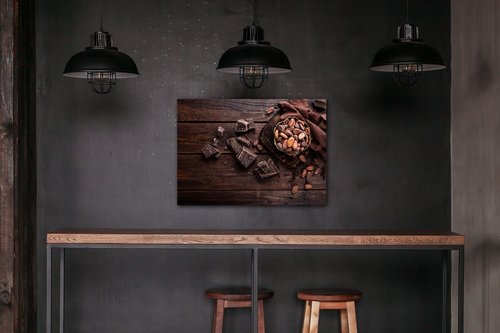 Bild Chocolate on wood - 70 x 50 cm