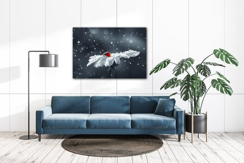 Bild Lady bug on the flower - 90 x 60 cm