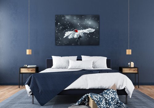 Bild Lady bug on the flower - 90 x 60 cm