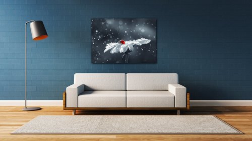 Bild Lady bug on the flower - 90 x 60 cm