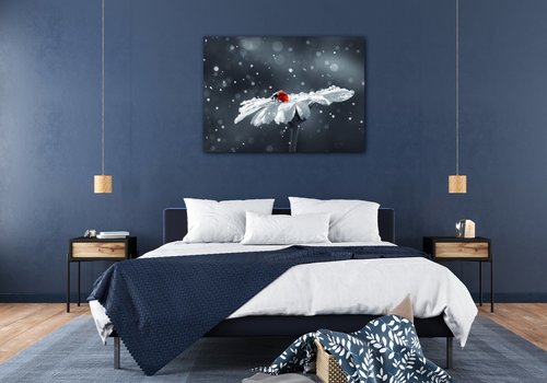 Bild Lady bug on the flower - 70 x 50 cm