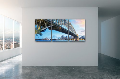 Bild City lights - 150 x 70 cm (3-teiliges)