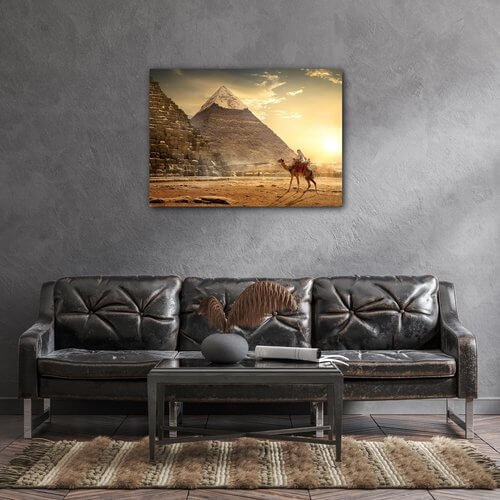 Bild Pyramids and sunrise - 70 x 50 cm