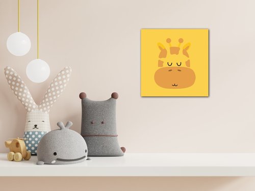 Obraz Little yellow giraffe - 30 x 30 cm