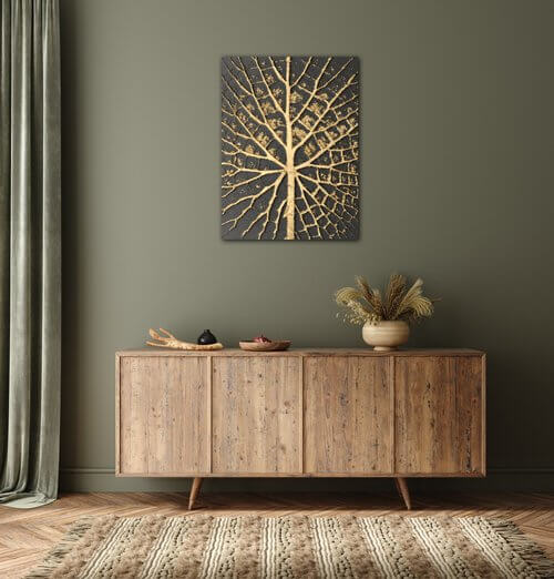 Bild Golden leaf structure - 30 x 40 cm