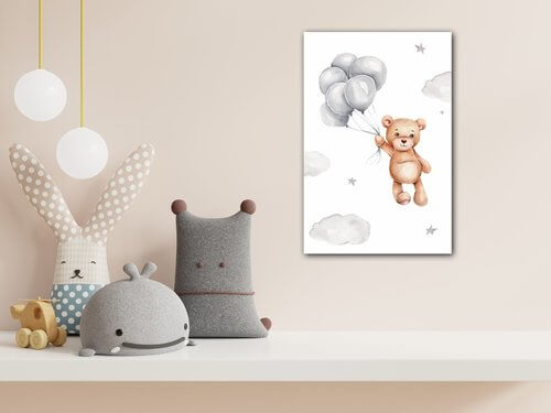 Obraz Bear with balloons - 20 x 30 cm