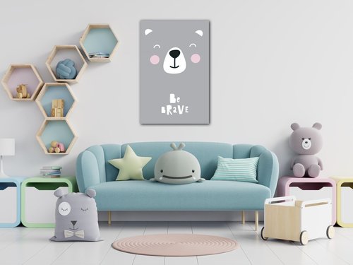 Obraz Be brave Teddy - 40 x 60 cm