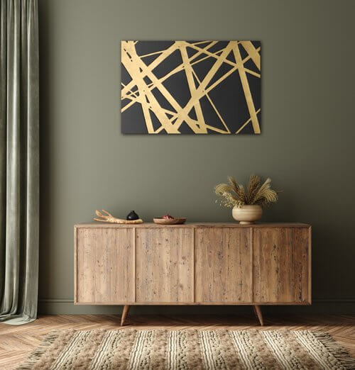 Bild Abstract golden lines - 60 x 40 cm
