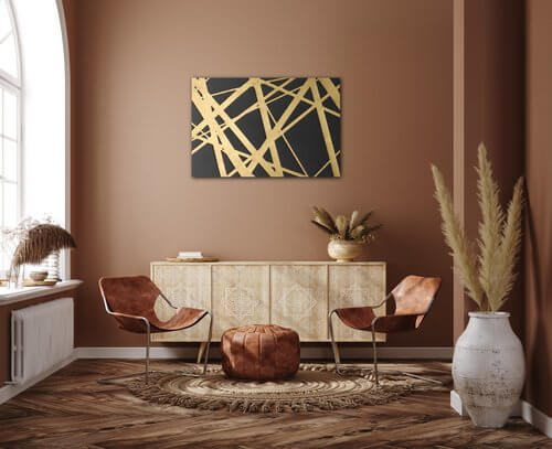 Bild Abstract golden lines - 60 x 40 cm