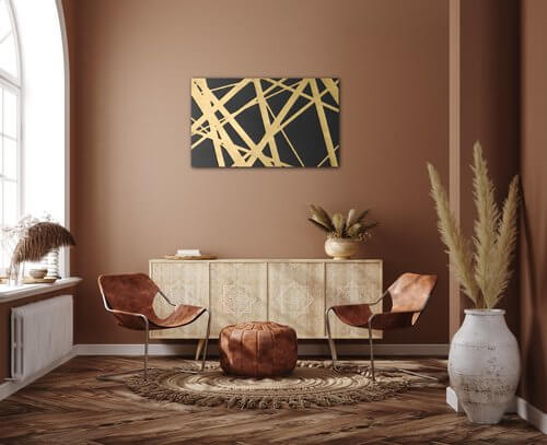 Bild Abstract golden lines - 50 x 30 cm