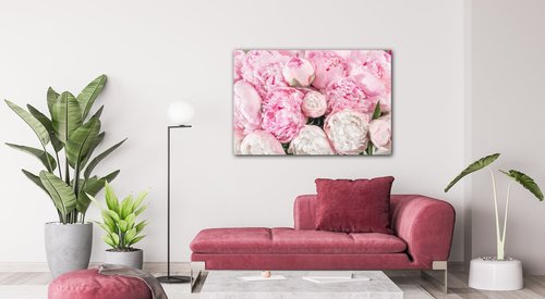 Bild Pinky flowers - 60 x 40 cm