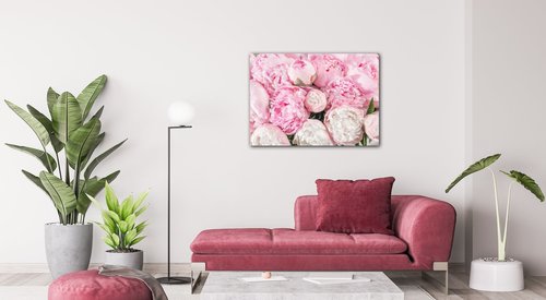 Bild Pinky flowers - 70 x 50 cm