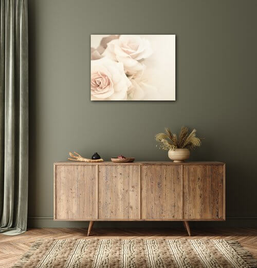 Bild White roses - 90 x 70 cm