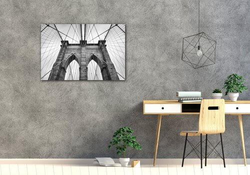 Bild Brooklyn bridge black and white - 60 x 40 cm