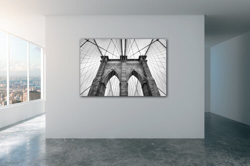 Bild Brooklyn bridge black and white - 60 x 40 cm