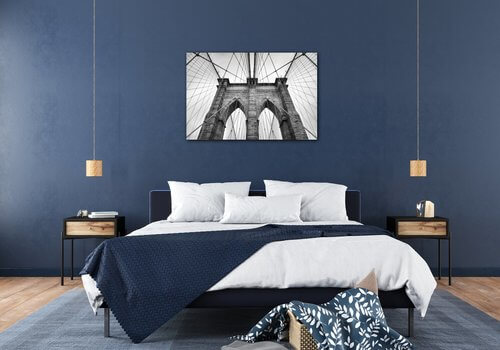 Bild Brooklyn bridge black and white - 60 x 40 cm