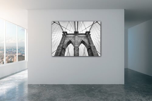 Bild Brooklyn bridge black and white - 70 x 50 cm