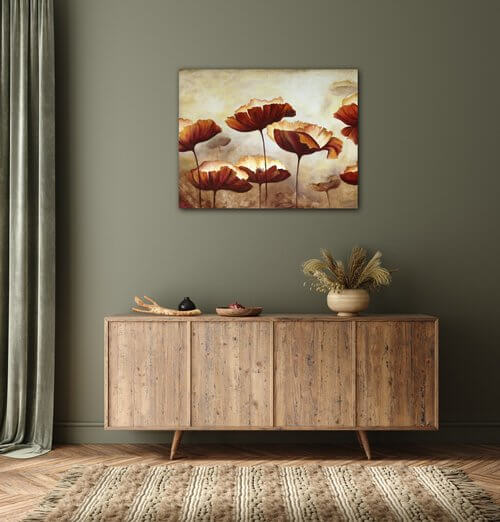Bild Flowers red and yellow - 90 x 70 cm