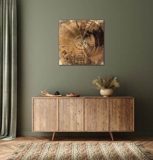 Bild Golden Beige Abstract - 50 x 50 cm