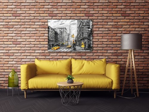 Bild New York Yellow Details - 70 x 50 cm