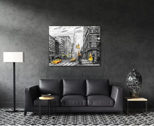 Bild New York Yellow Details - 90 x 70 cm