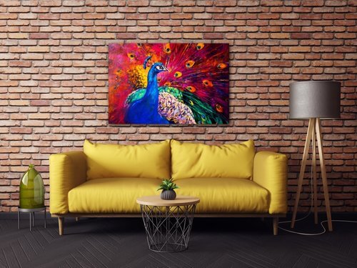 Bild Colorful Peacock - 60 x 40 cm