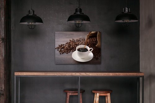 Bild Cup Of Coffee White - 70 x 50 cm