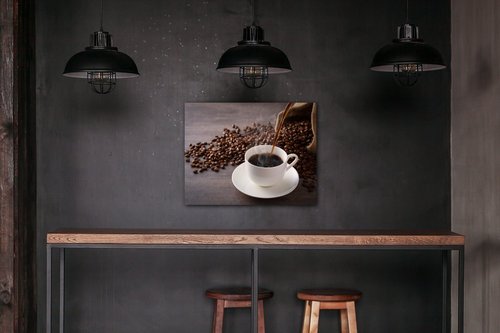 Bild Cup Of Coffee White - 90 x 70 cm
