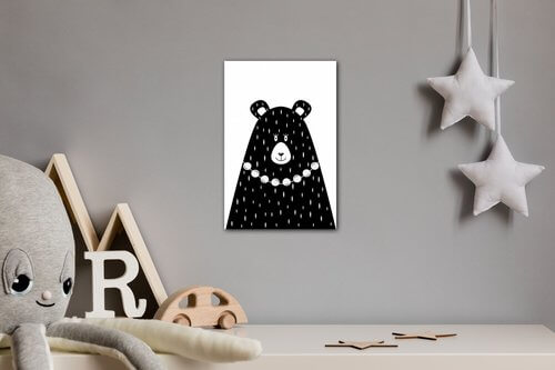 Obraz Black and white bear - 40 x 60 cm