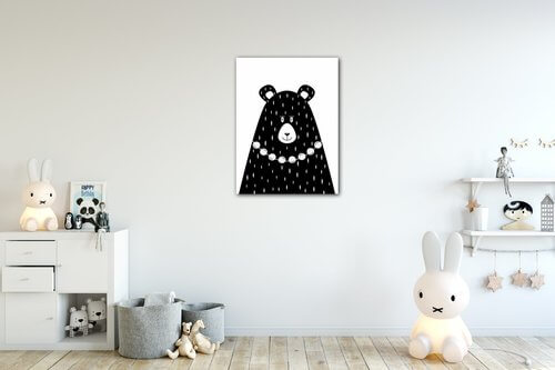 Obraz Black and white bear - 30 x 40 cm