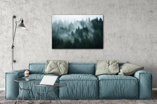 Bild Fogy forest - 90 x 60 cm