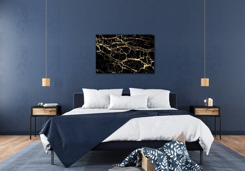 Bild Marble black and gold - 60 x 40 cm
