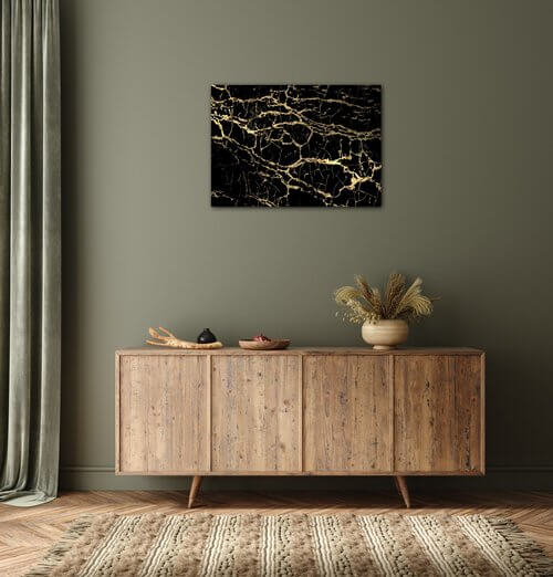 Bild Marble black and gold - 70 x 50 cm