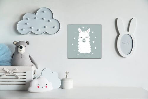 Bild Cute lama ilustration - 40 x 40 cm