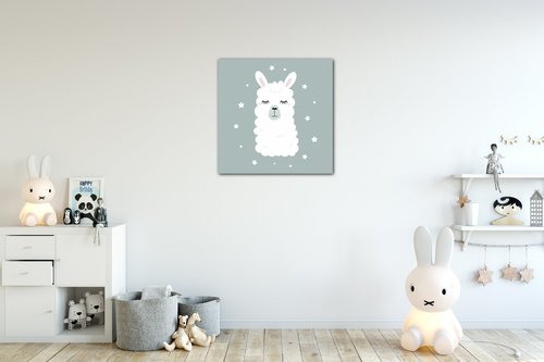 Bild Cute lama ilustration - 40 x 40 cm