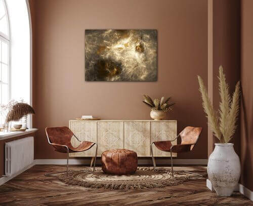 Bild Beige gold abstract - 70 x 50 cm