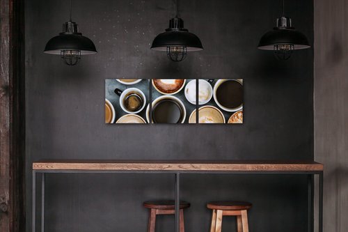 Bild Coffee types - 90 x 30 cm (3-teiliges)