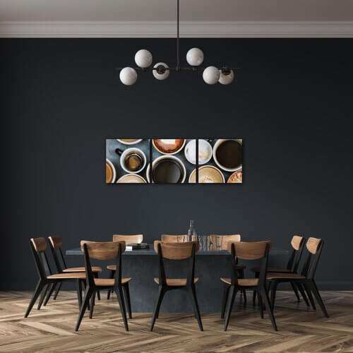 Bild Coffee types - 90 x 30 cm (3-teiliges)