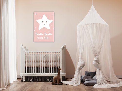 Obraz Pink twinkle twinkle little star - 20 x 30 cm