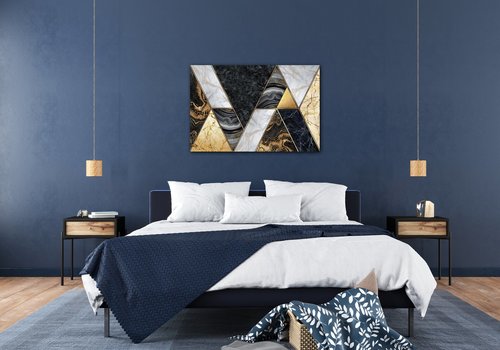 Bild Gold black abstract - 60 x 40 cm