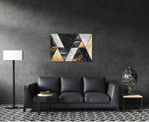 Bild Gold black abstract - 60 x 40 cm