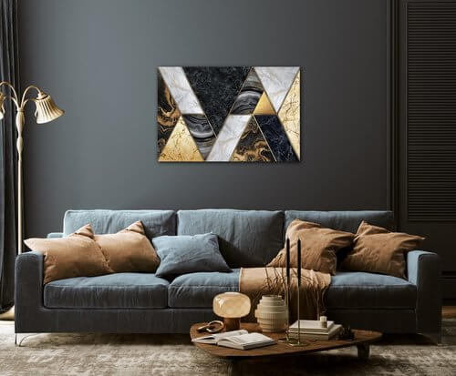 Bild Gold black abstract - 60 x 40 cm