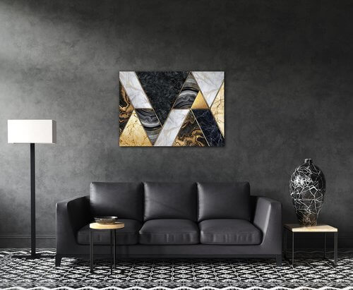 Bild Gold black abstract - 70 x 50 cm